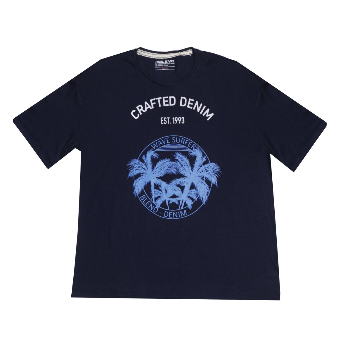 ROUND NECK (MEN) - NAVY BLUE (CRAFTED DENIM)