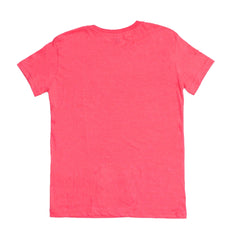 ROUND NECK (MEN) - PINK WITH WHITE PRINT (FISHTOWN)