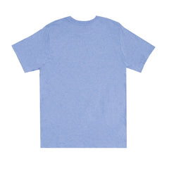 ROUND NECK (MEN) - BLUE WITH WHITE PRINT (CHARLE VOIX)