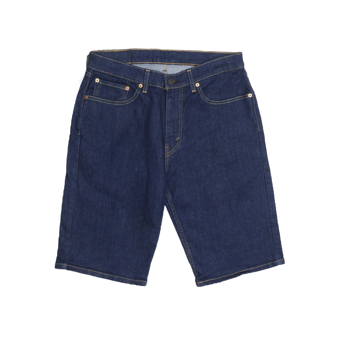 DENIM SHORTS (MEN) - PLAIN DARK BLUE