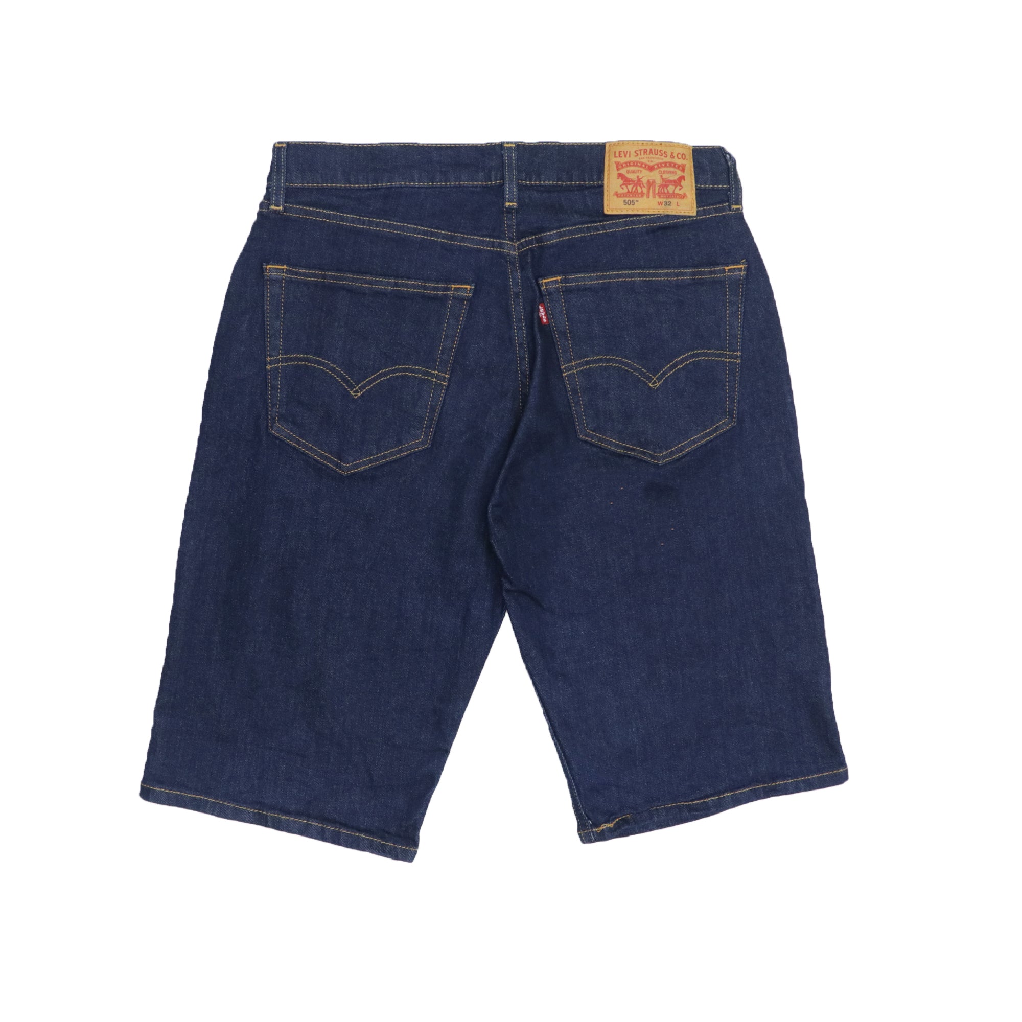 DENIM SHORTS (MEN) - PLAIN DARK BLUE