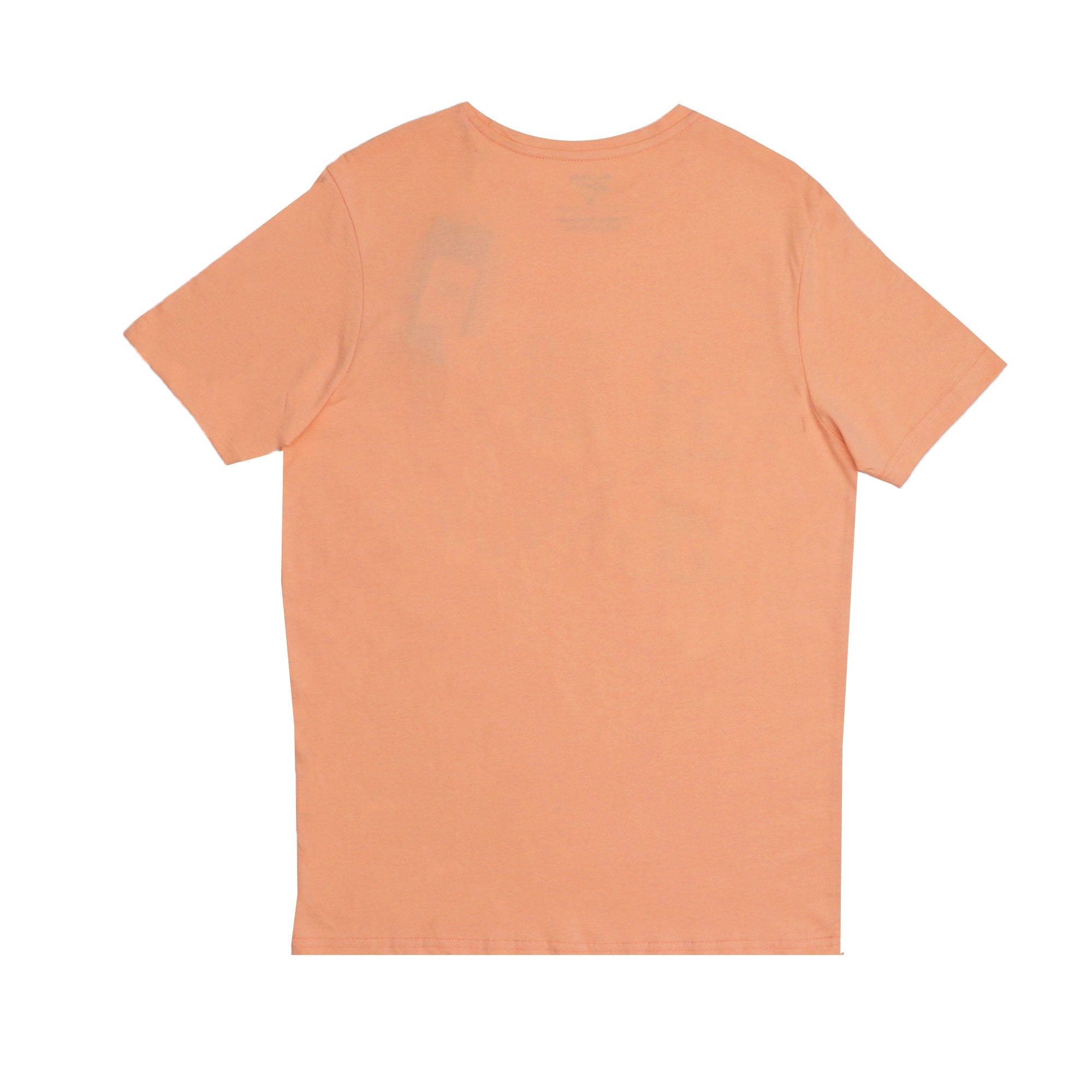 ROUND NECK (MEN) -  PEACH WITH BLACK PRINT