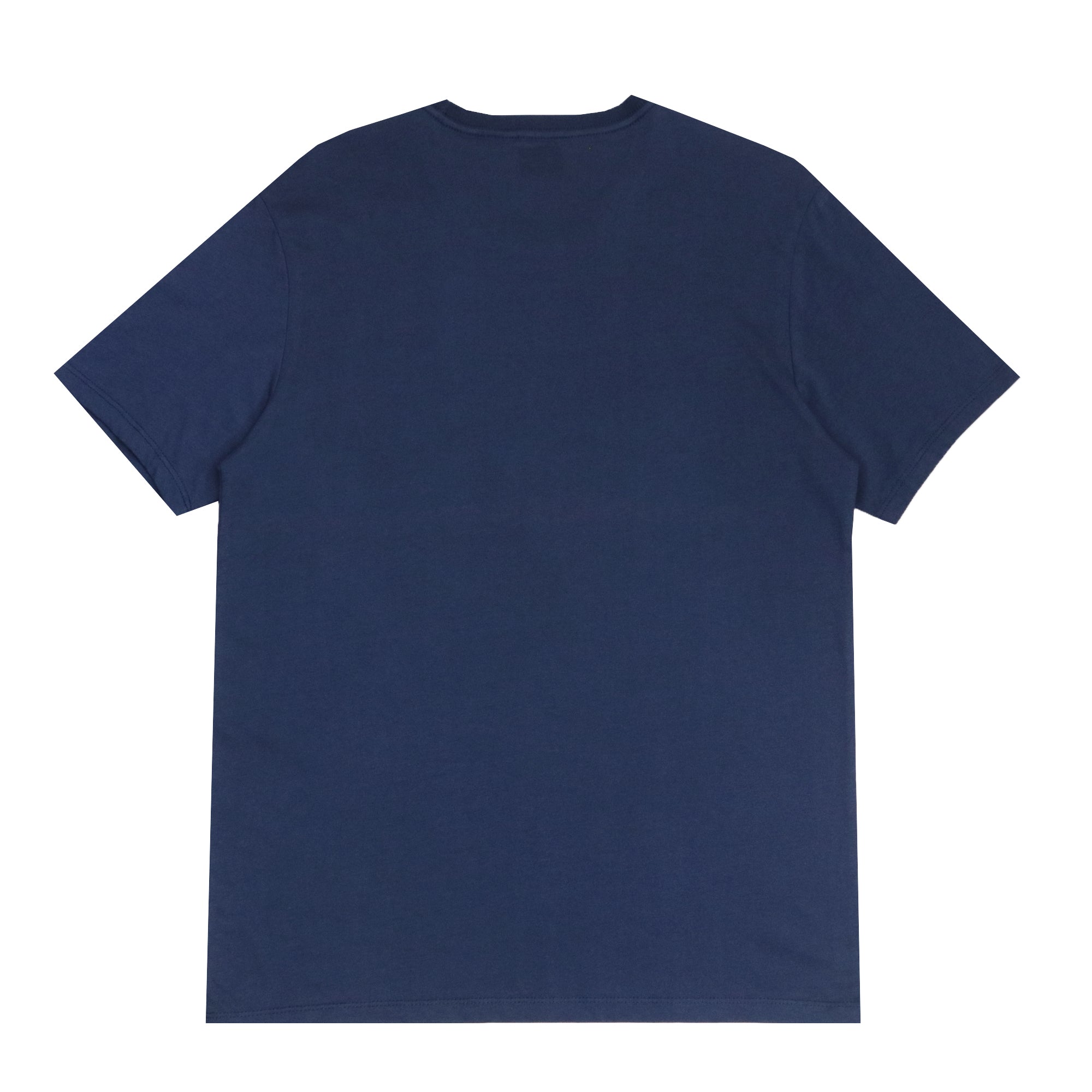 ROUND NECK (MEN)- NAVY BLUE WITH WHITE & YELLOW HALF SUN PRINT (1986)