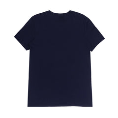 ROUND NECK (MEN) - NAVY BLUE WITH WHITE PRINT