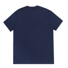 ROUND NECK (MEN) - NAVY BLUE WITH WHITE PRINT