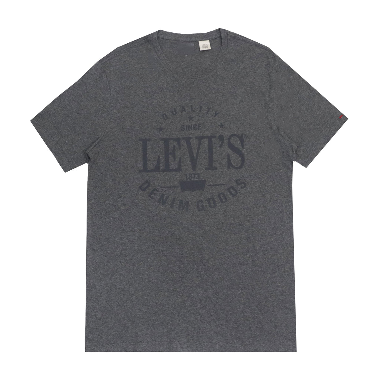 ROUND NECK (MEN) - DARK GREY WITH GREY PRINT