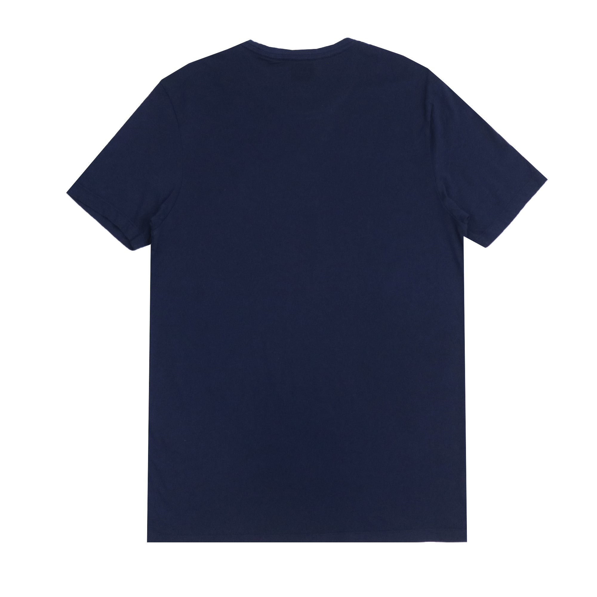 ROUND NECK (MEN) - NAVY BLUE WITH WHITE PRINT