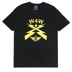 ROUND NECK (MEN)- BLACK WITH YELLOW PRINT (W4W)