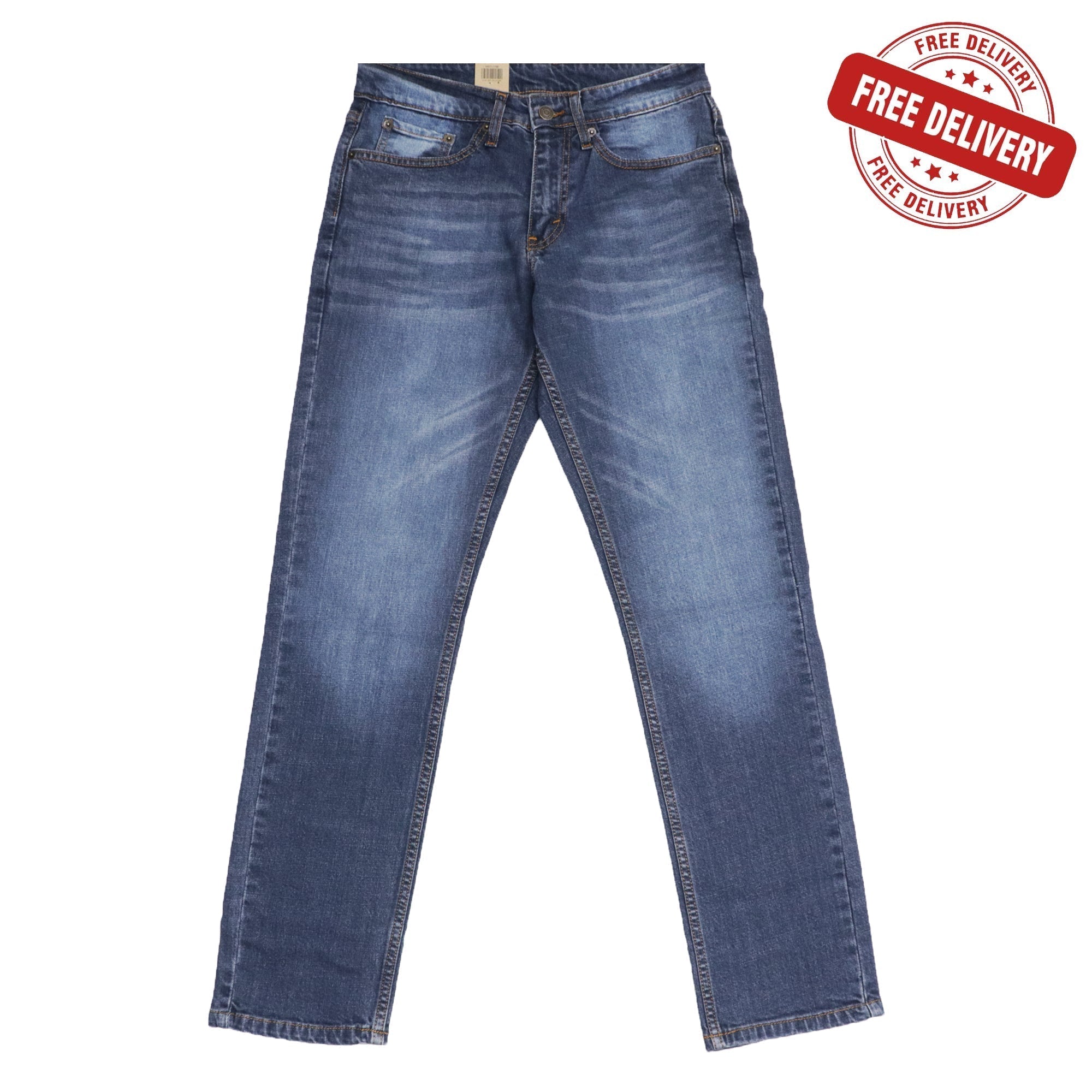 faded blue slim jeans men