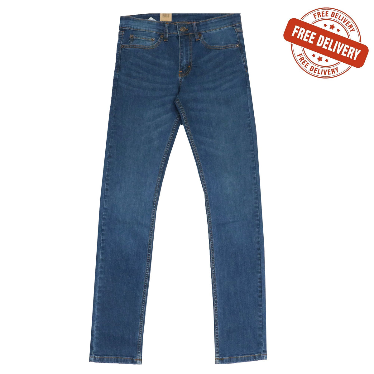 TEAL BLUE SLIM JEANS (MEN)