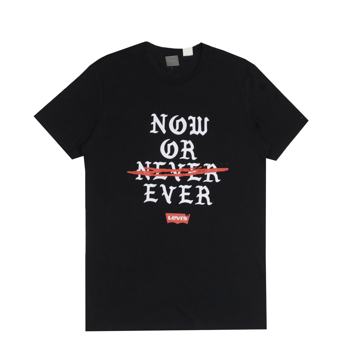 ROUND NECK (MEN) - NOW OR NEVER BLACK