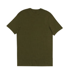 ROUND NECK  (MEN) - GREEN WITH ORANGE PRINT