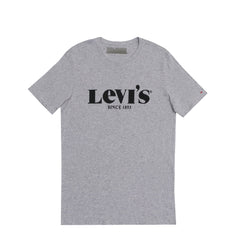 ROUND NECK - GREY WITH BLACK PRINT