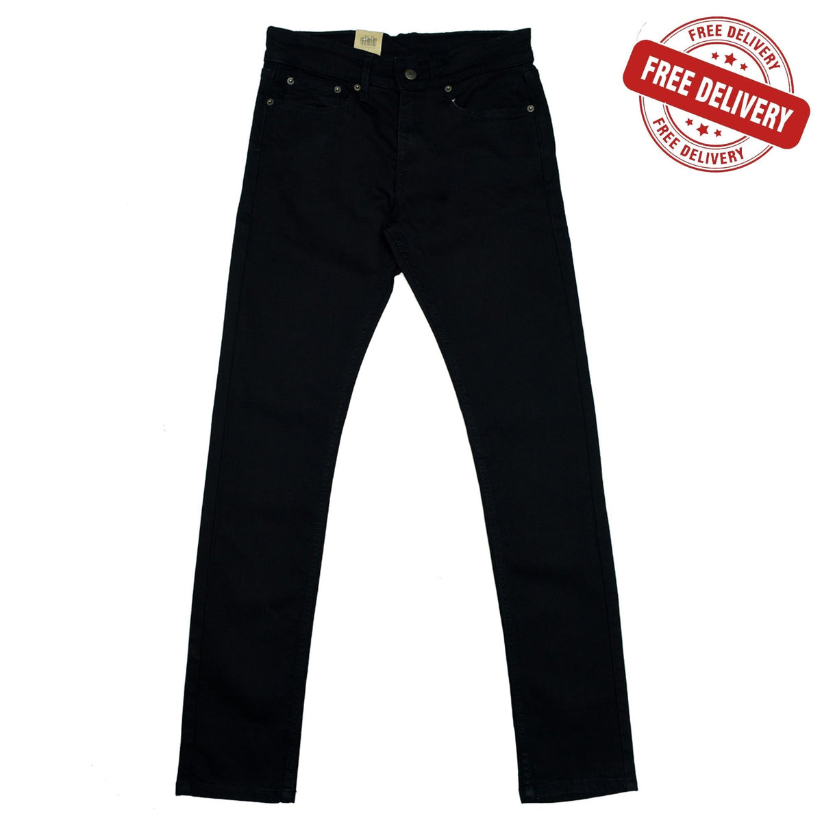 JET BLACK DENIM JEANS FOR MEN  (SLIM FIT)