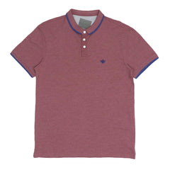 POLO (MEN - MAROON WITH BLUE STRIPES ON COLLAR