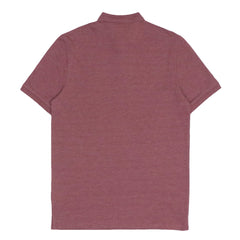 POLO (MEN - MAROON WITH BLUE STRIPES ON COLLAR