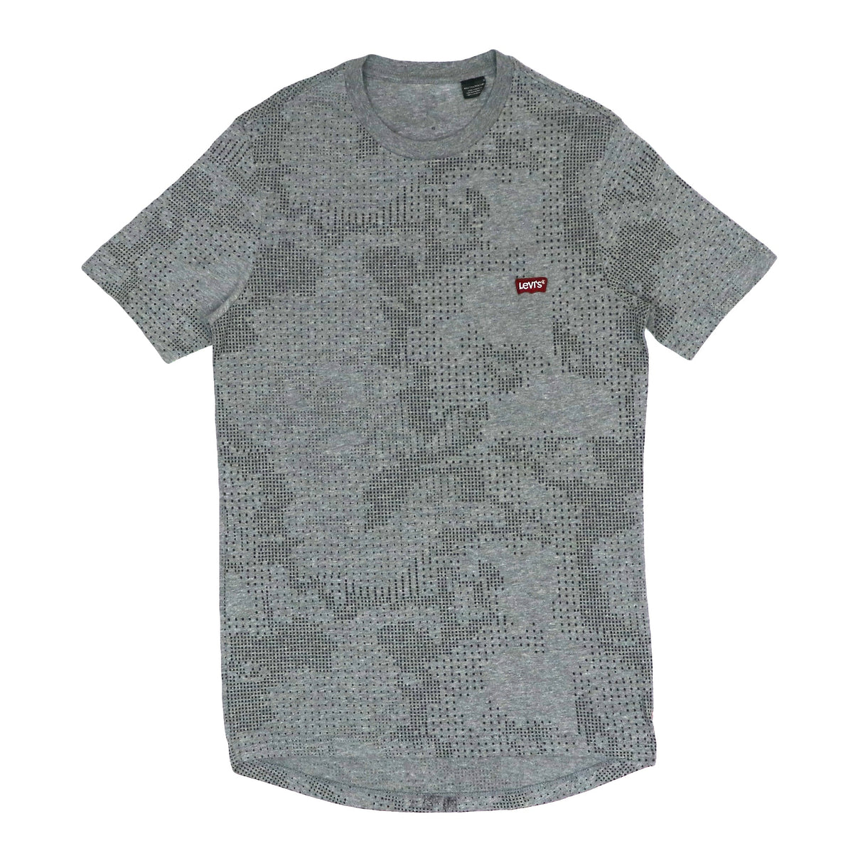 ROUND NECK - HEATHER GREY WITH DOTS