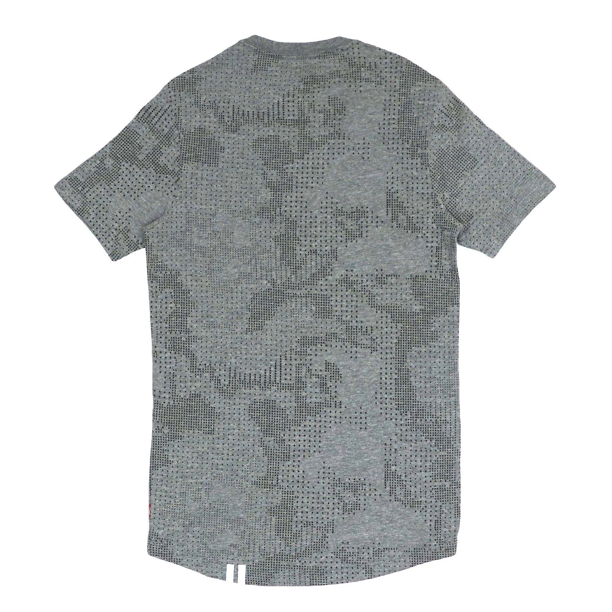 ROUND NECK - HEATHER GREY WITH DOTS