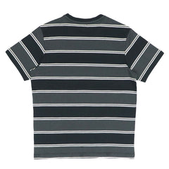 ROUND NECK (MEN) - GREY BLACK & WHITE LINES