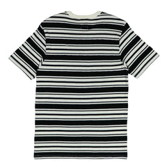 ROUND NECK (MEN) - BLACK & WHITE LINES