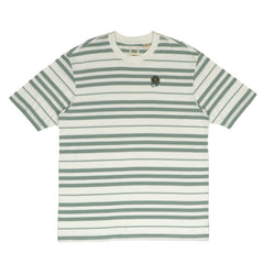 ROUND NECK - GREEN WITH OFF WHITE