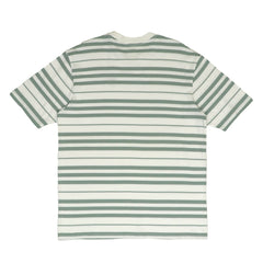 ROUND NECK - GREEN WITH OFF WHITE