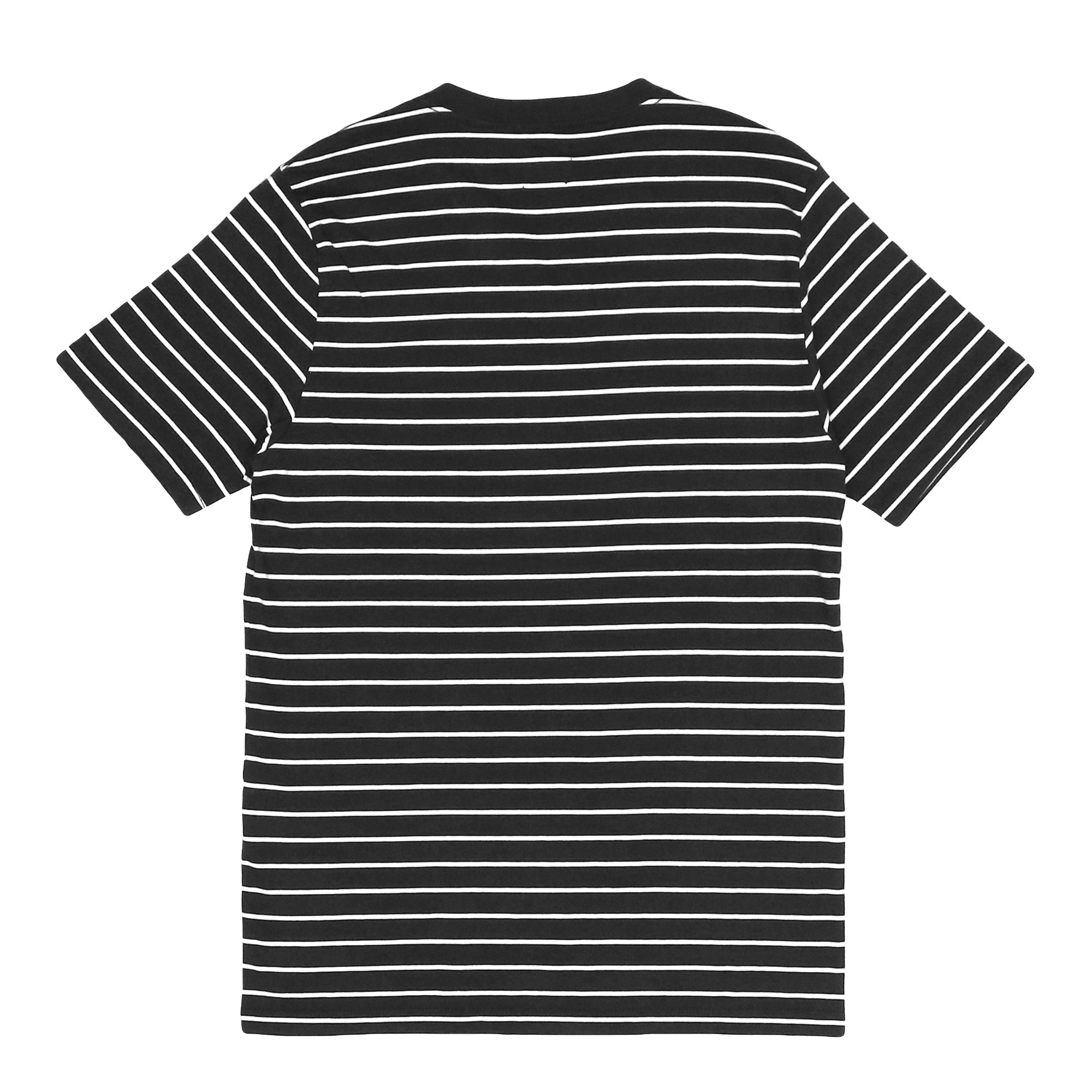 V - NECK (MEN) - BLACK WITH WHITE LINES