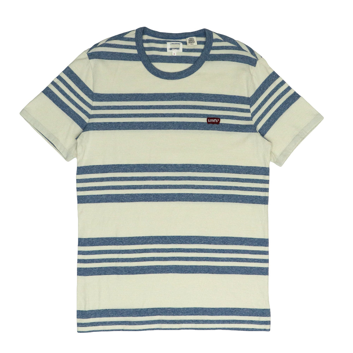 ROUND NECK (MEN) - OFF WHITE & BLUE