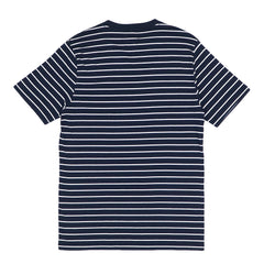 V NECK (MEN) - BLUE WITH WHITE STRIPES