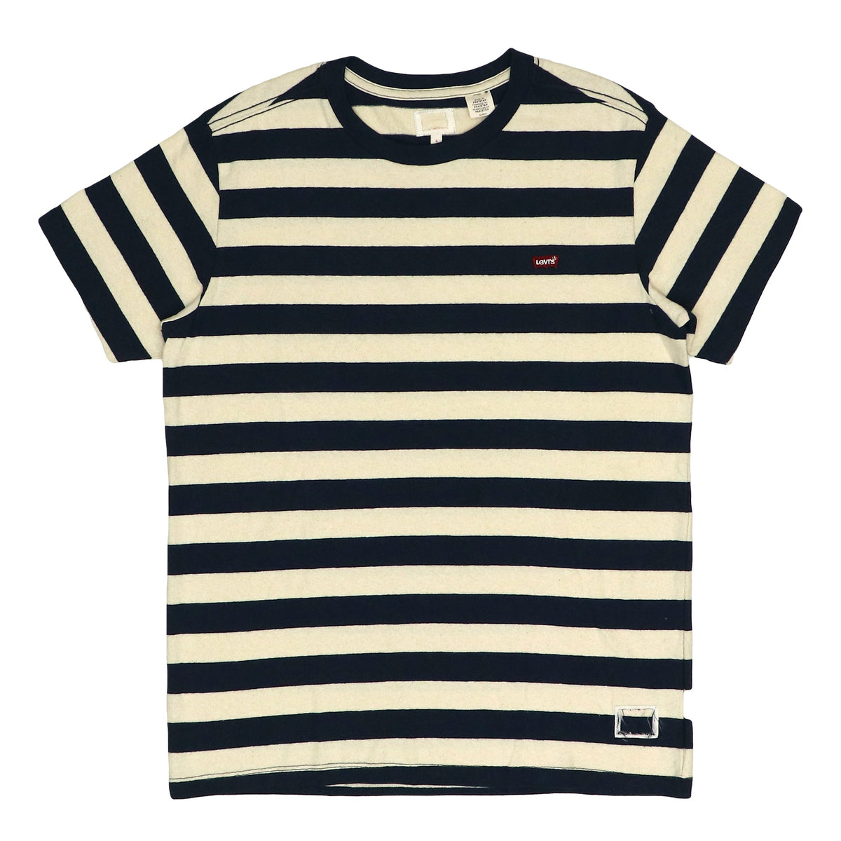 ROUND NECK (MEN) - NAVY BLUE WITH OFF WHITE