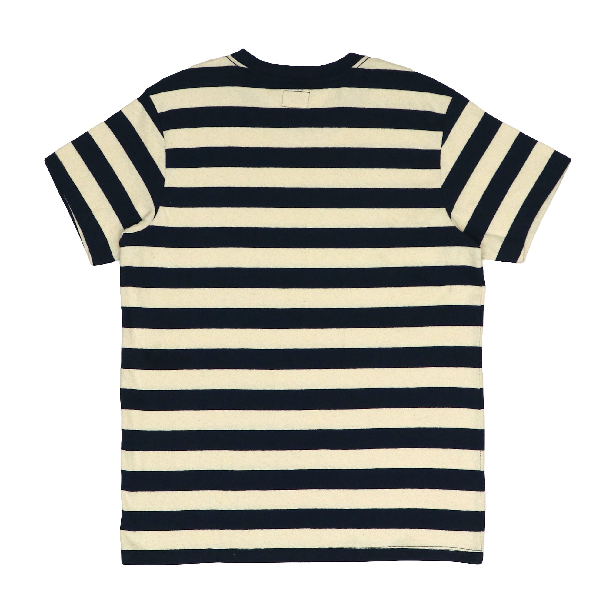 ROUND NECK (MEN) - NAVY BLUE WITH OFF WHITE