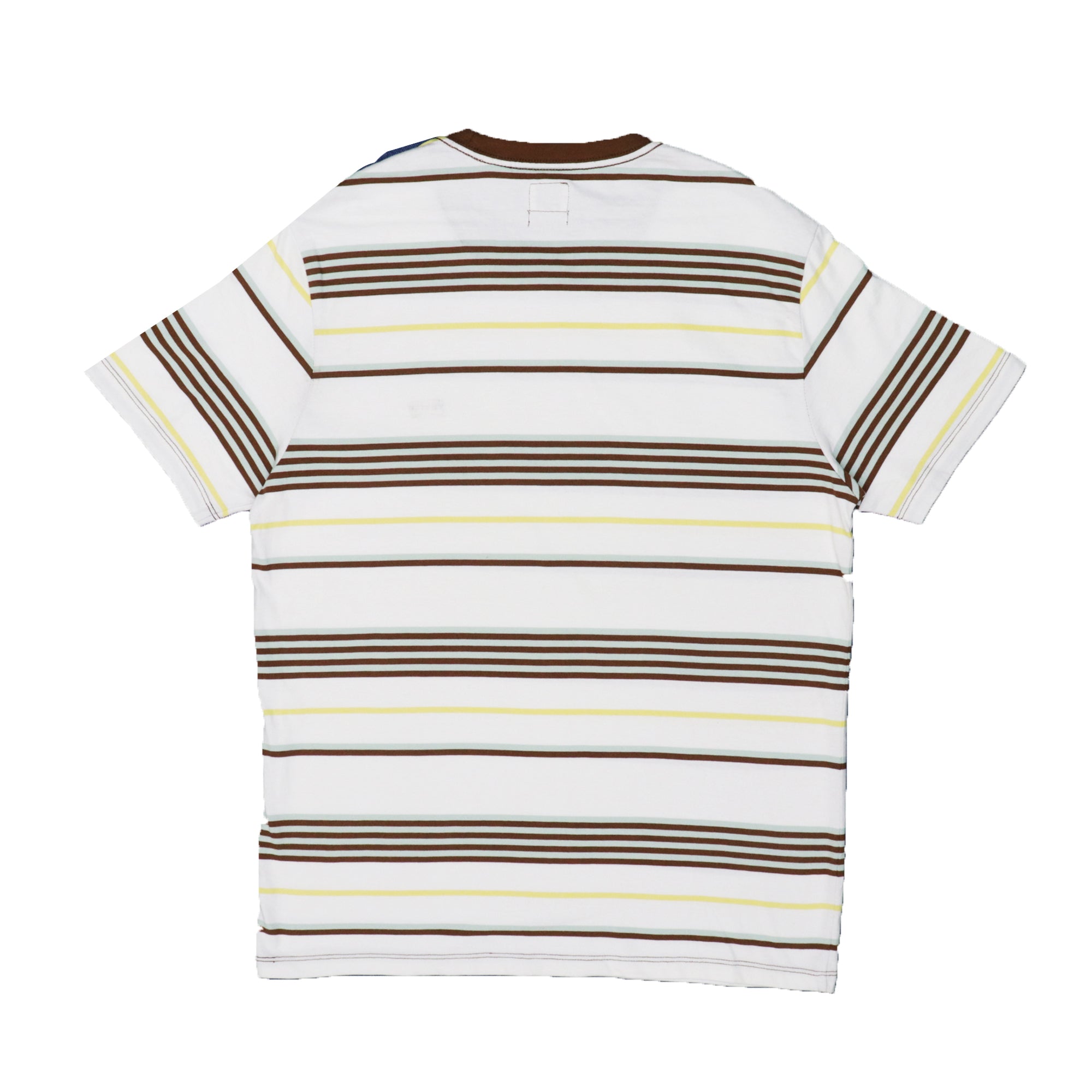 Round Neck (Men) - BROWN ,GREEN & YELLOW STRIPES