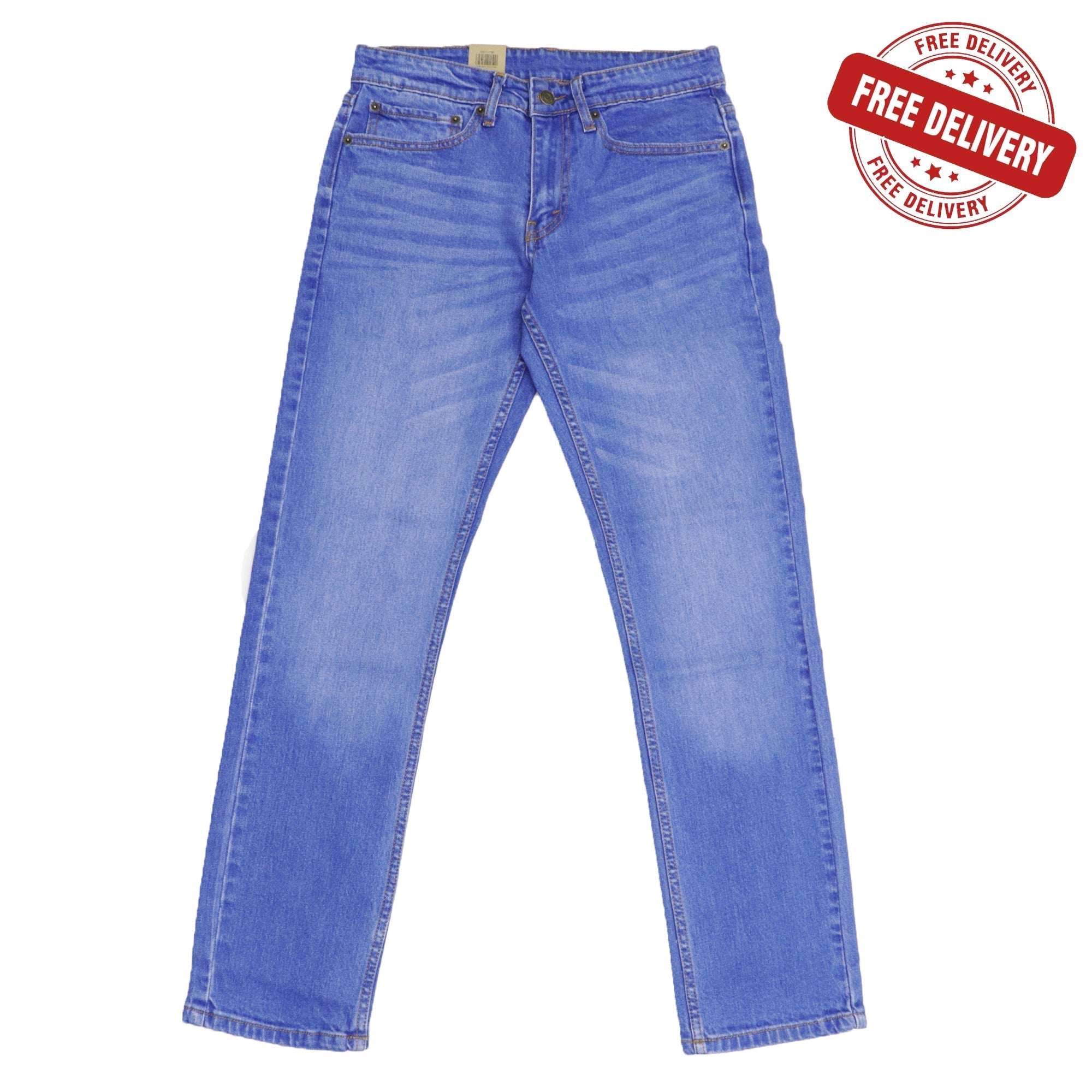 light mid blue slim jeans men