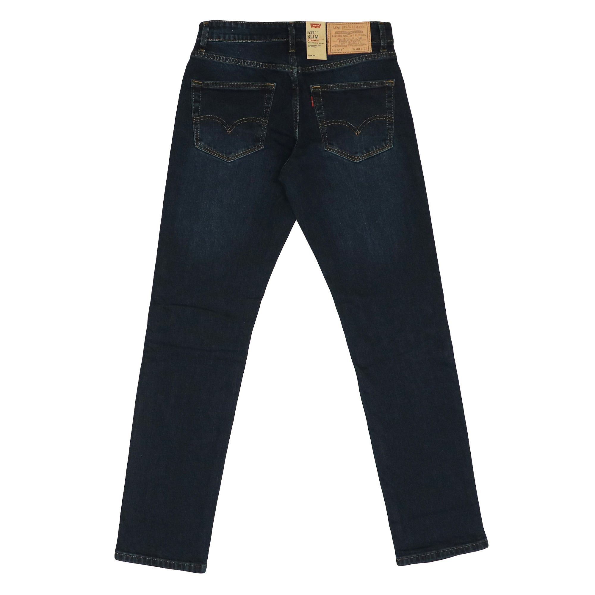 SLIM FIT DARK BLUE DENIM JEANS FOR MEN AT 57% OFF