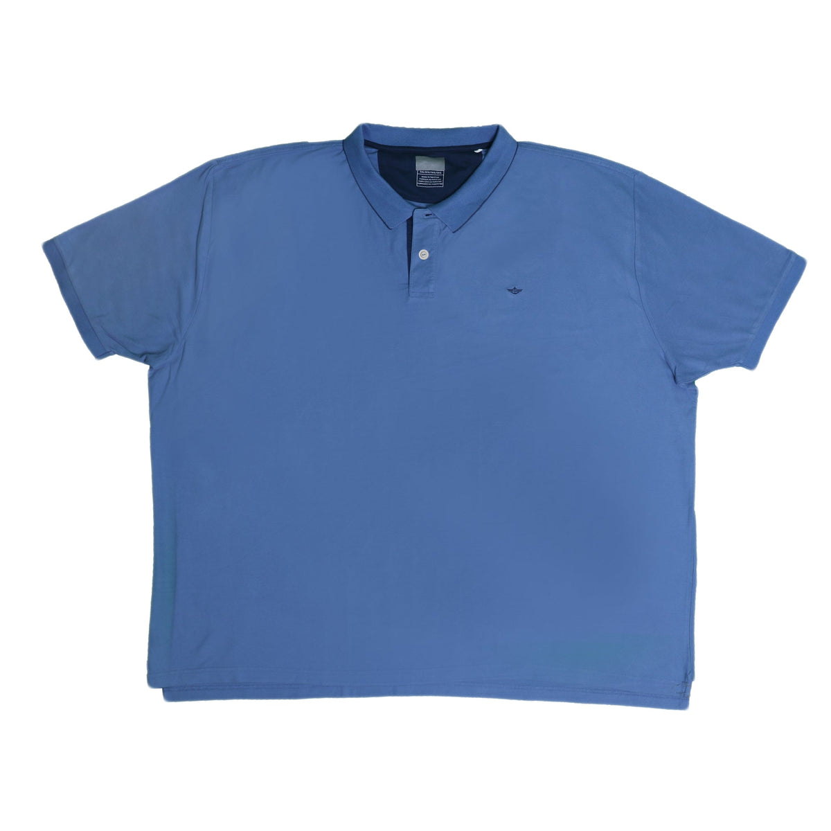 POLO MEN - BLUE WITH BLACK STRIPES ON COLLAR