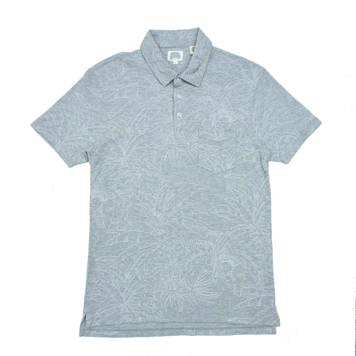 POLO MEN - GREY WITH PRINT - FRONT POCKET