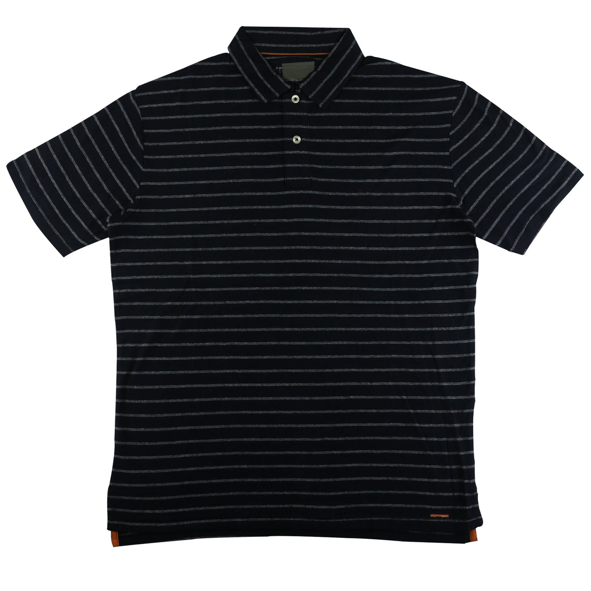 POLO (MEN) - BLACK WITH GREY STRIPS