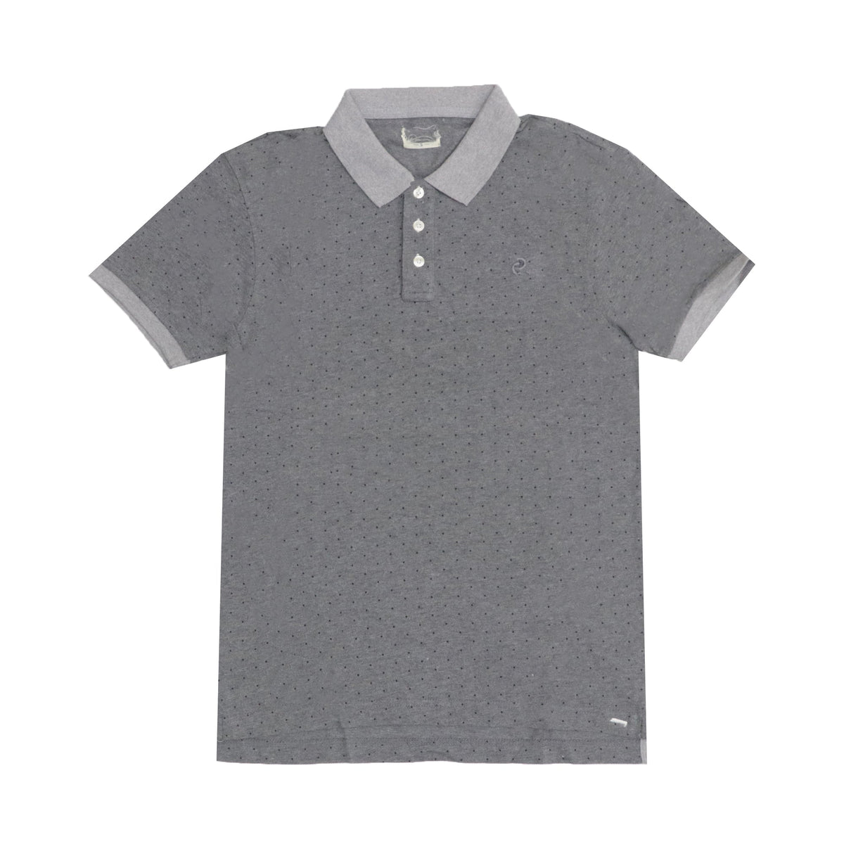 POLO (MEN) - DARK GREY DOTTED WITH LIGHT GREY COLLAR