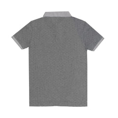 POLO (MEN) - DARK GREY DOTTED WITH LIGHT GREY COLLAR