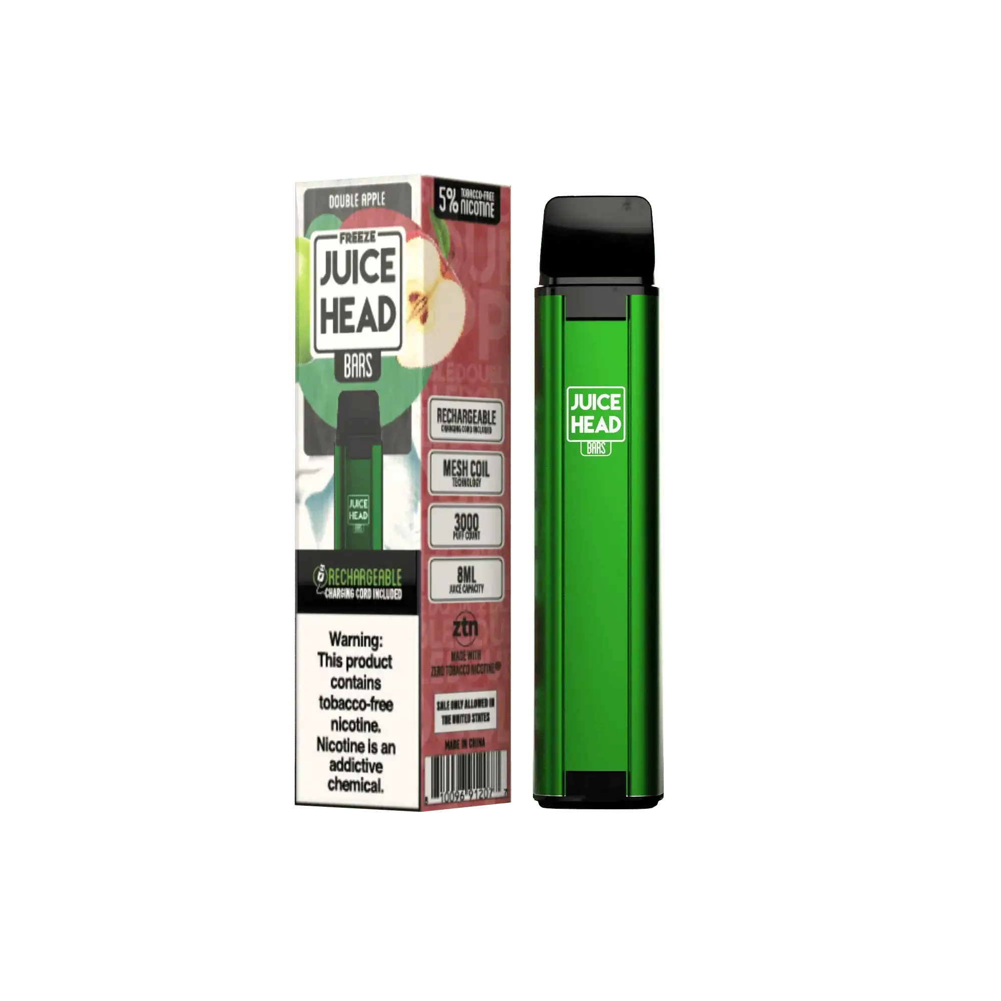 JUICE HEAD BARS DOUBLE APPLE FREEZE