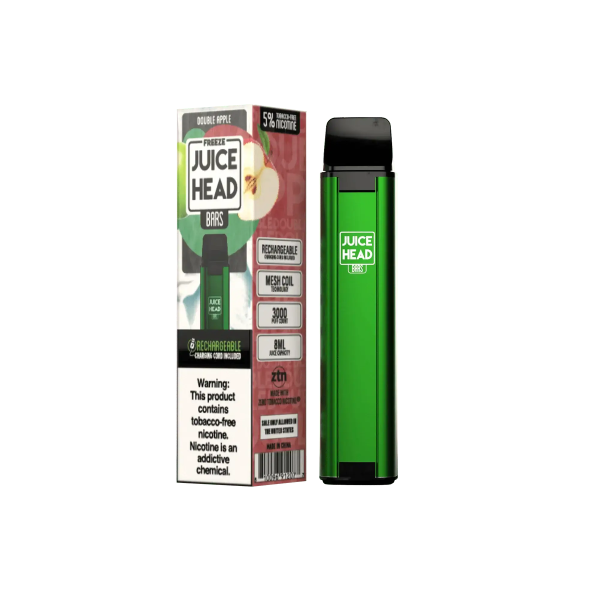 JUICE HEAD BARS DOUBLE APPLE FREEZE