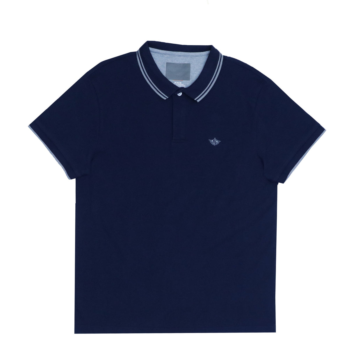 POLO MEN - ROYAL BLUE WITH DOUBLE GREY COLLAR STRIPS