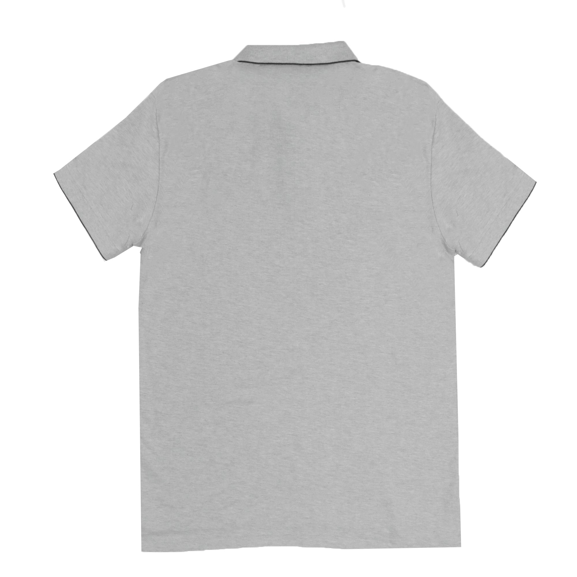 POLO MEN - CREAM WITH DARK BLUE COLLAR STRIP