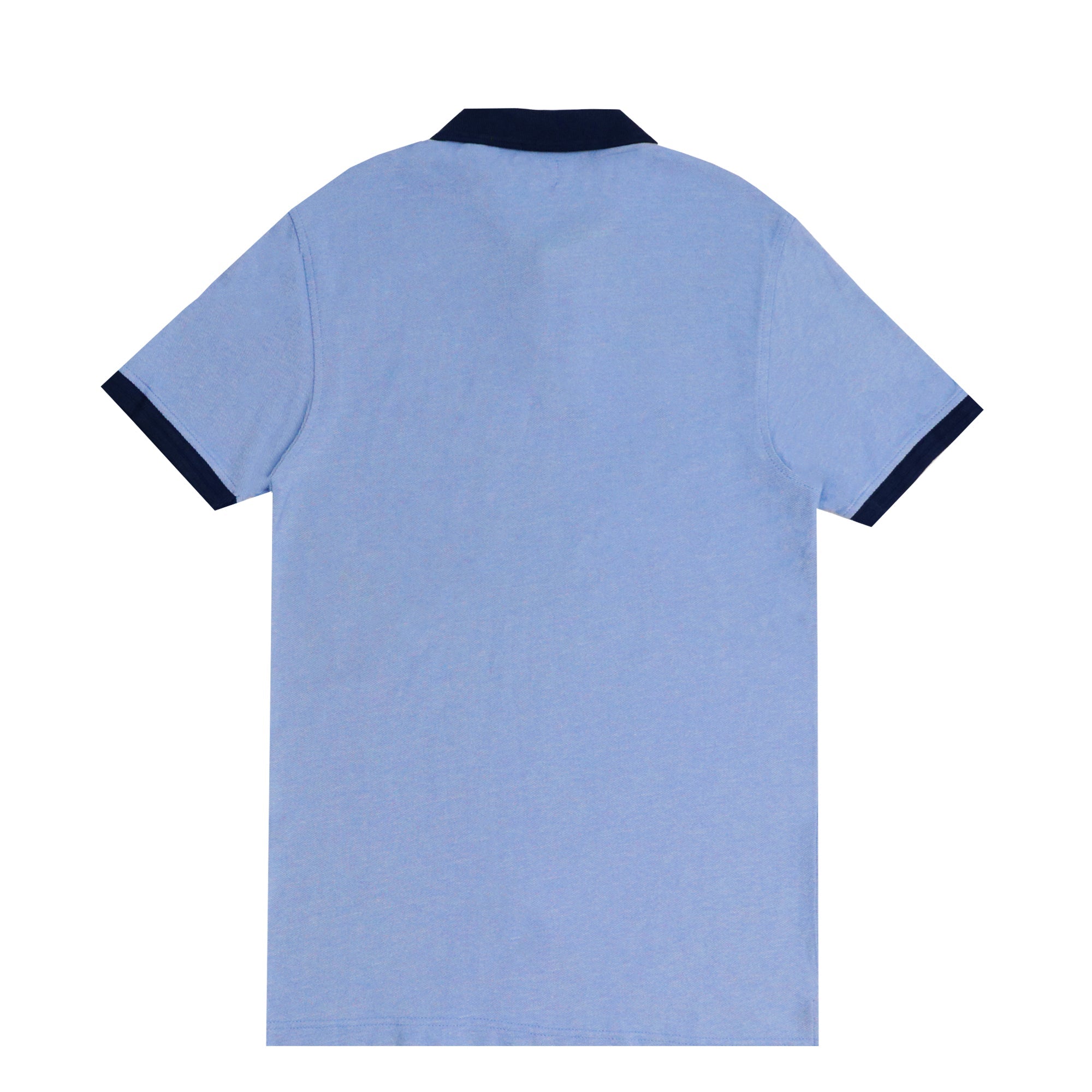 POLO (MEN) - SKY BLUE WITH NAVY BLUE COLLAR RED LABEL