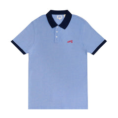 POLO (MEN) - SKY BLUE WITH NAVY BLUE COLLAR RED LABEL