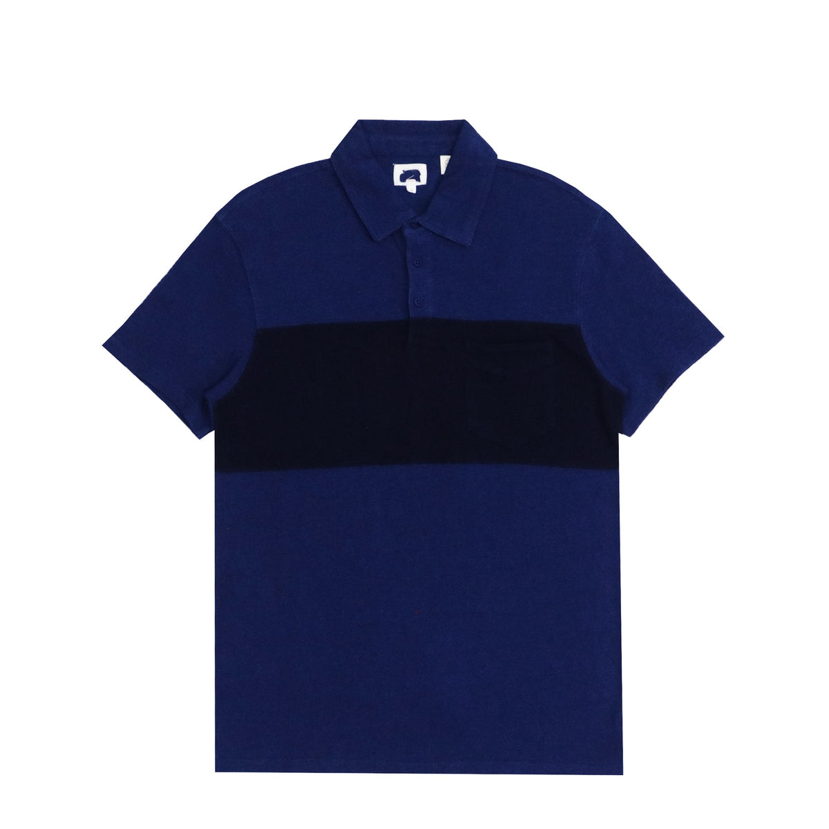 POLO (MEN) - NAVY BLUE WITH DEEP BLUE FRONT PATCH & POCKET