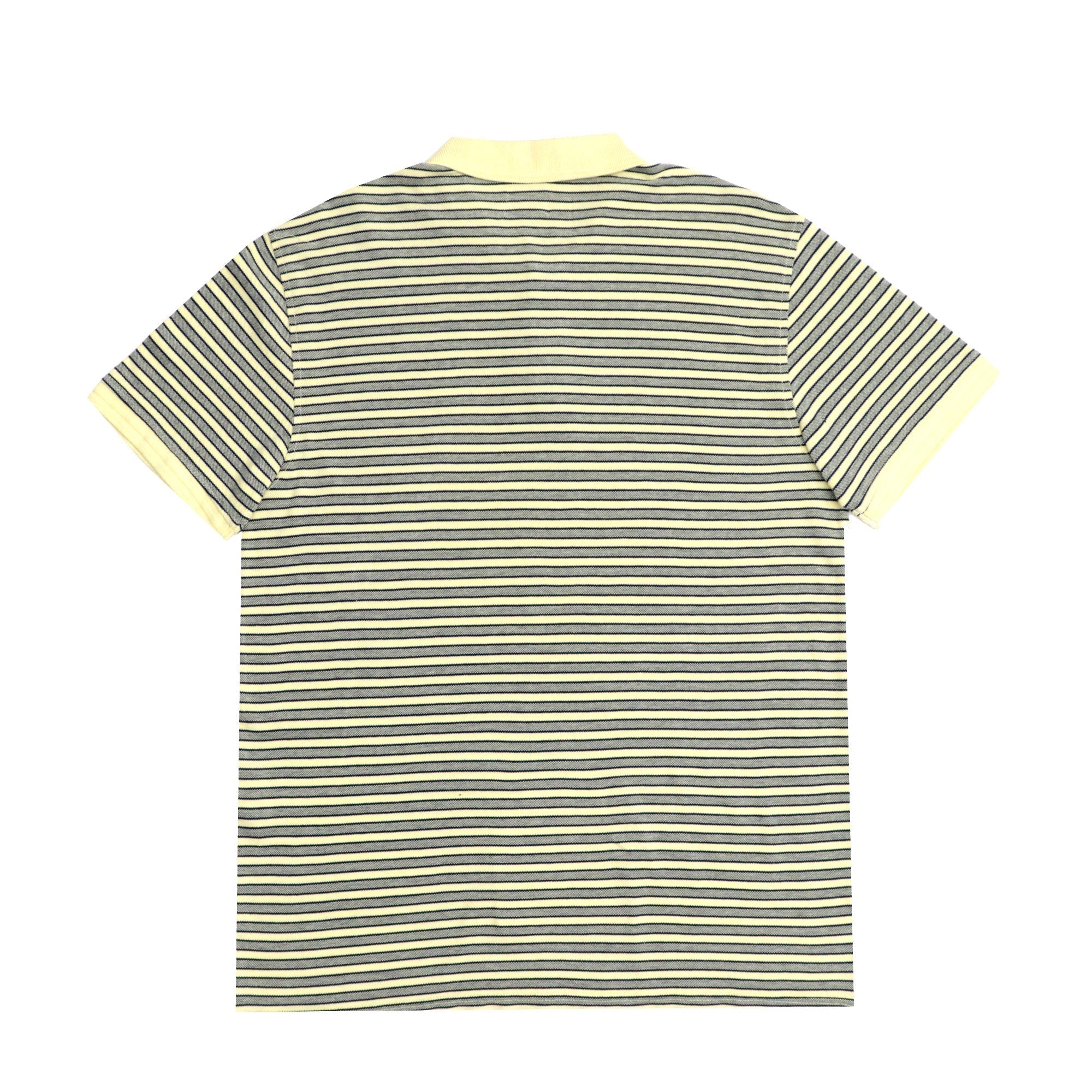 POLO (MEN) - YELLOW WITH GREY STRIPS