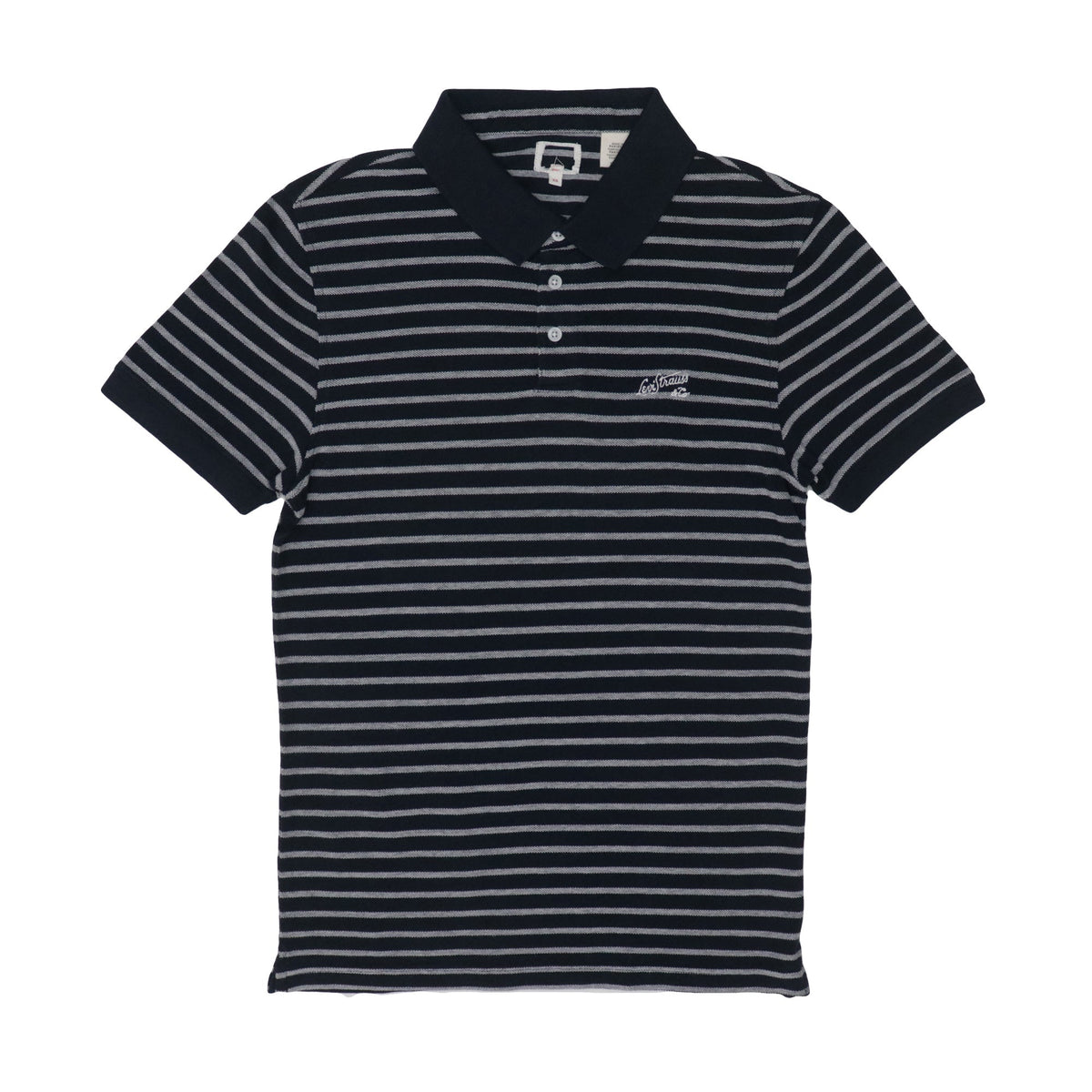 POLO MEN - BLACK AND LIGHT GREY STRIPS