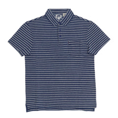 POLO (MEN) -  BLUE AND GREY STRIPES