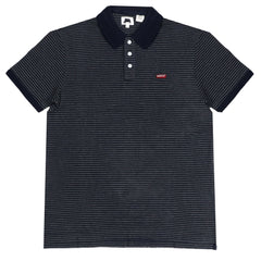 POLO MEN - BLUE GREY STRIPES BLUE COLLAR